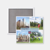 ENG011 MILTON KEINES, de Hub, Engeland, Fridge Magneet (Voorkant / Achterkant)