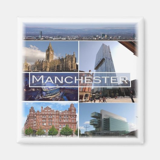 ENG024 MANCHESTER, Engeland, Europa, Fridge Magneet (Voorkant)