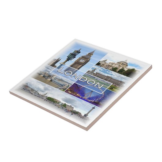 ENG025 LONDON, Big Ben, Westminster, Tegeltje (Zijkant)