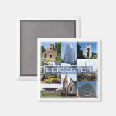 ENG043 LEICESTER, Engeland, Europa, Fridge Magneet (Voorkant / Achterkant)