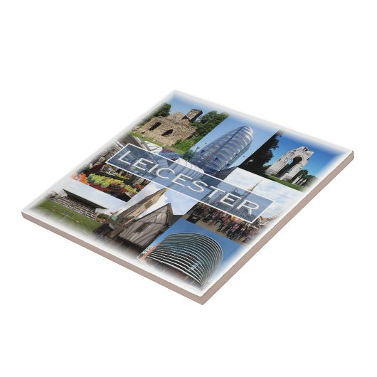 ENG043 LEICESTER, Engeland, Europa, Tegeltje (Zijkant)