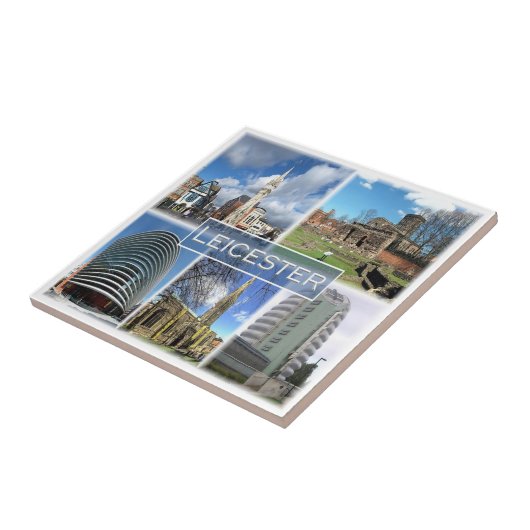 ENG044 LEICESTER, Engeland, Europa, Tegeltje (Zijkant)