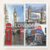 ENG048 LONDON, Engeland, Europa, Glazen Onderzetter (Voorkant)