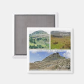 ENG069 DE DRIE PEAKS, Yorkshire, Fridge Magneet (Voorkant / Achterkant)