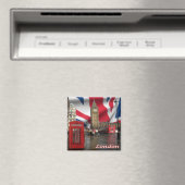 ENG082 BIG BEN, DUBBELE DECKER BUS, Fridge Magneet (Insitu (Vaatwasser))