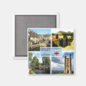 ENG104 Cotswolds, Kasteel Combe, Koelkast Magneet (Voorkant / Achterkant)