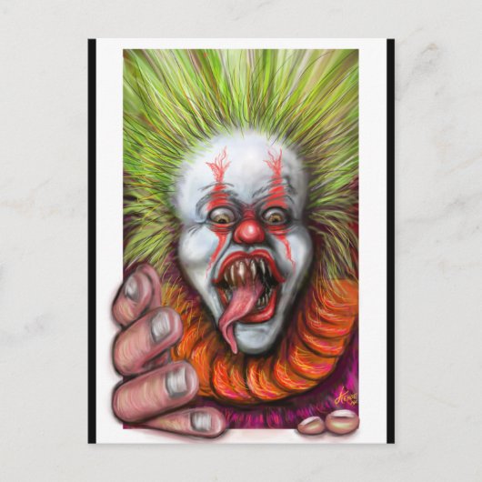 eng Clown Briefkaart (Voorkant)