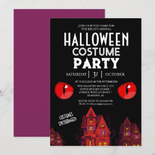 eng Eenvoudige halloween Adult party uitnodiging