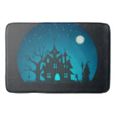 Eng en Fun Blauw en Zwart Haunted House Badmat (Voorkant)