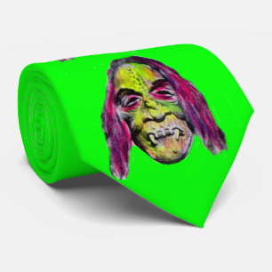 eng eng griezelmonster print stropdas