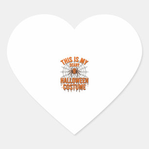 Eng eng Halloween kostuum spinnenweb vintage ontwe Hart Sticker
