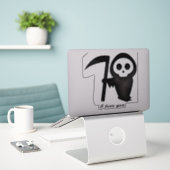 eng grappig sticker (Laptop op bureau)