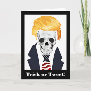 Eng Halloween Donald Trump Schedel Kaart