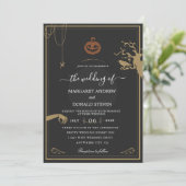 eng Halloween trouwuitnodigingen Kaart (Staand voorkant)