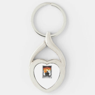 Eng Huis Met Spoken Vintage Halloween T-shirt_ Sleutelhanger