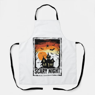 Eng Huis Van De Angst Halloween T-shirt_ Schort