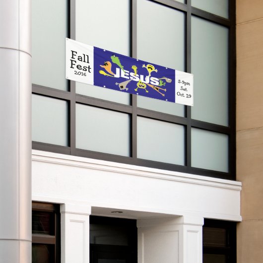 eng Jezus Spandoek (Buitenkant Gebouw)