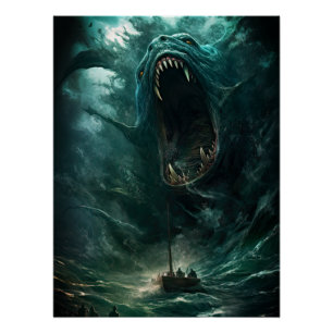 Eng onder het Zee Siren Mermaid Creature Perfect Poster