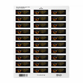 Eng slecht pompoen gelukkig halloween adres etiket (Full Sheet)