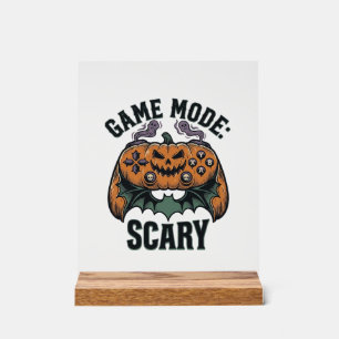 Eng T-shirt met vintage Halloween-controllerkunst Acryl Bord