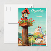 Engadine, City Spring, Switzerland Briefkaart (Voorkant / Achterkant)