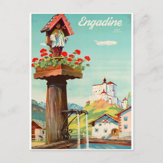 Engadine, City Spring, Switzerland Briefkaart (Voorkant)
