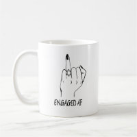 Engagé AF Bride anneau doigts Totes Engagé Mug