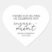 Engage-Mint Verloving Heart Hart Sticker (Voorkant)