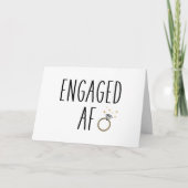 Engaged AF | Funny Minimalist Engagement Card Kaart (Voorkant)