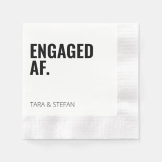ENGAGED AF Personalized Verloving Napkins Servet