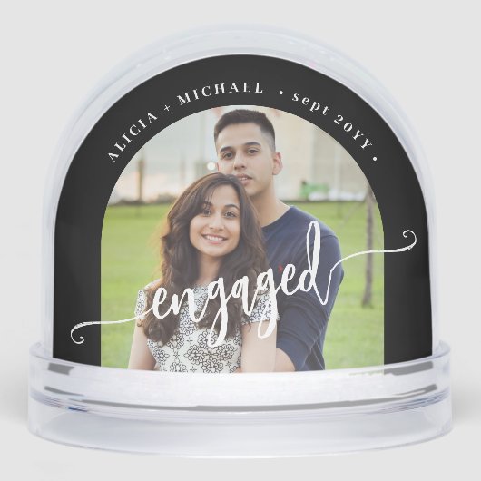Engaged couple 2 photo script personalized (Avant)