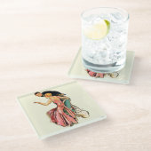 Engaged Couple Glazen Onderzetter (Schuin)