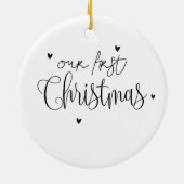 Engaged Couple | Our First Christmas   Keramisch Ornament (Achterkant)