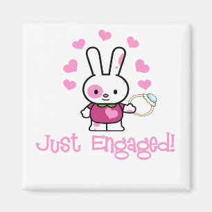 Engaged Cute Bunny Magneet