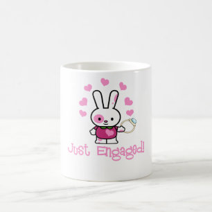Engaged Cute Bunny w/Ring. Koffiemok