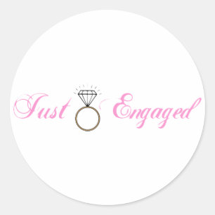 Engaged (Diamond Verloving Ring) Ronde Sticker