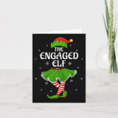 Engaged Elf Christmas Family Girls Women Elf Squad Kaart (Voorkant)