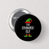 Engaged Elf Family Matching Christmas Engagement Ronde Button 5,7 Cm (Voorkant /achterkant)