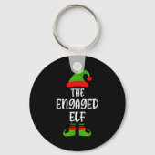 Engaged Elf Family Matching Christmas Engagement  Sleutelhanger (Voorkant)