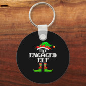 Engaged Elf Matching Family Group Christmas Party Sleutelhanger (Voorkant)