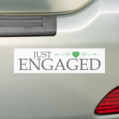 Engaged enkel (de Groene Rol van het Hart) Bumpersticker (Op auto)
