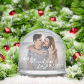 Engagement Couples Wedding Picture Script Heart  Sneeuwbol (Kerstmis)