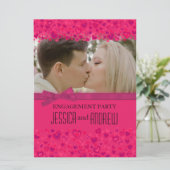 Engagement partie rose coeurs votre invitation pho (Debout devant)