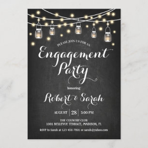 Engagement Party - Chalkboard Kaart