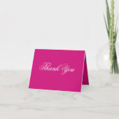 Engagement Party Classic Script Elegant Magenta Bedankkaart (Voorkant)