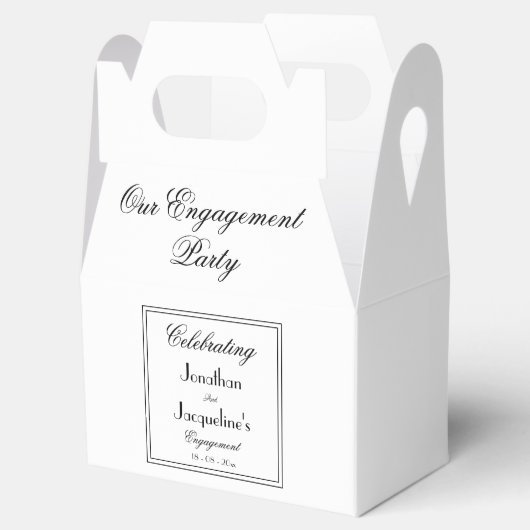 Engagement Party Dank u voor script chic Bedankdoosjes (Geopend)
