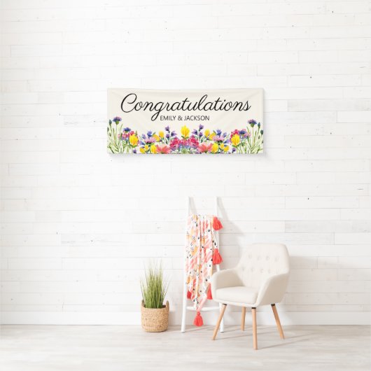 Engagement Party Felicitaties Wildflowers Spandoek (Insitu)