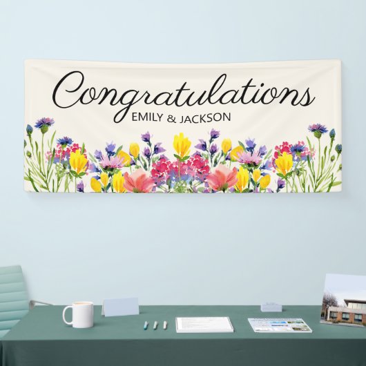 Engagement Party Felicitaties Wildflowers Spandoek (Beurs)