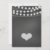 Engagement Party Invitation Chalkboard Wedding Kaart (Achterkant)