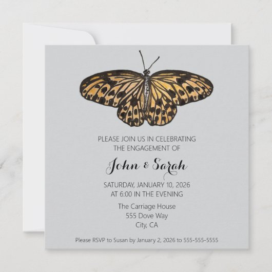 Engagement Party Invitation Kaart (Voorkant)